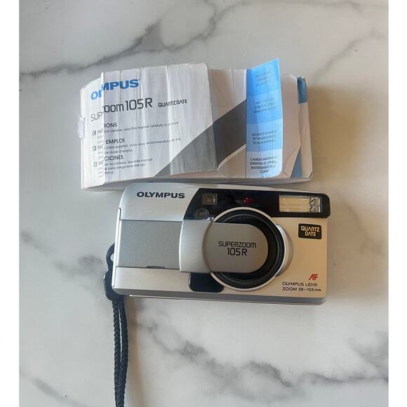Vintage Camera Olympus Superzoom 105 R Point and Shoot 35mm - Picture 1 of 6